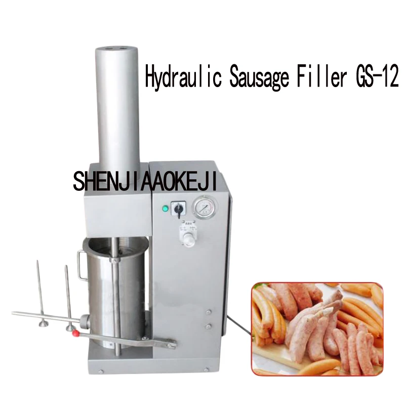 Small hydraulic sausage filler stainless steel electric sausage make machine 150kg/h commercial automatic enema machine 220V