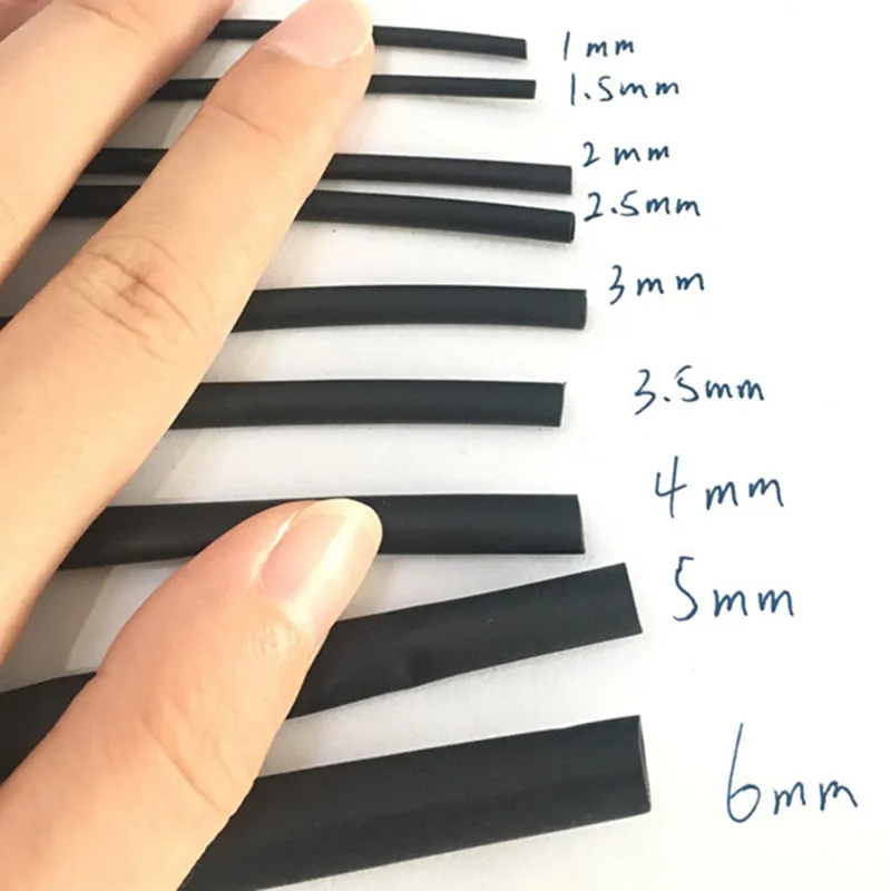 

1 M/lot 2:1 Black 1mm 1.5mm 2mm 2.5mm 3mm 3.5mm 4mm 5mm 6mm Heat Shrink L48-56 Heatshrink Tubing Tube Sleeving Wrap Wire On Sale