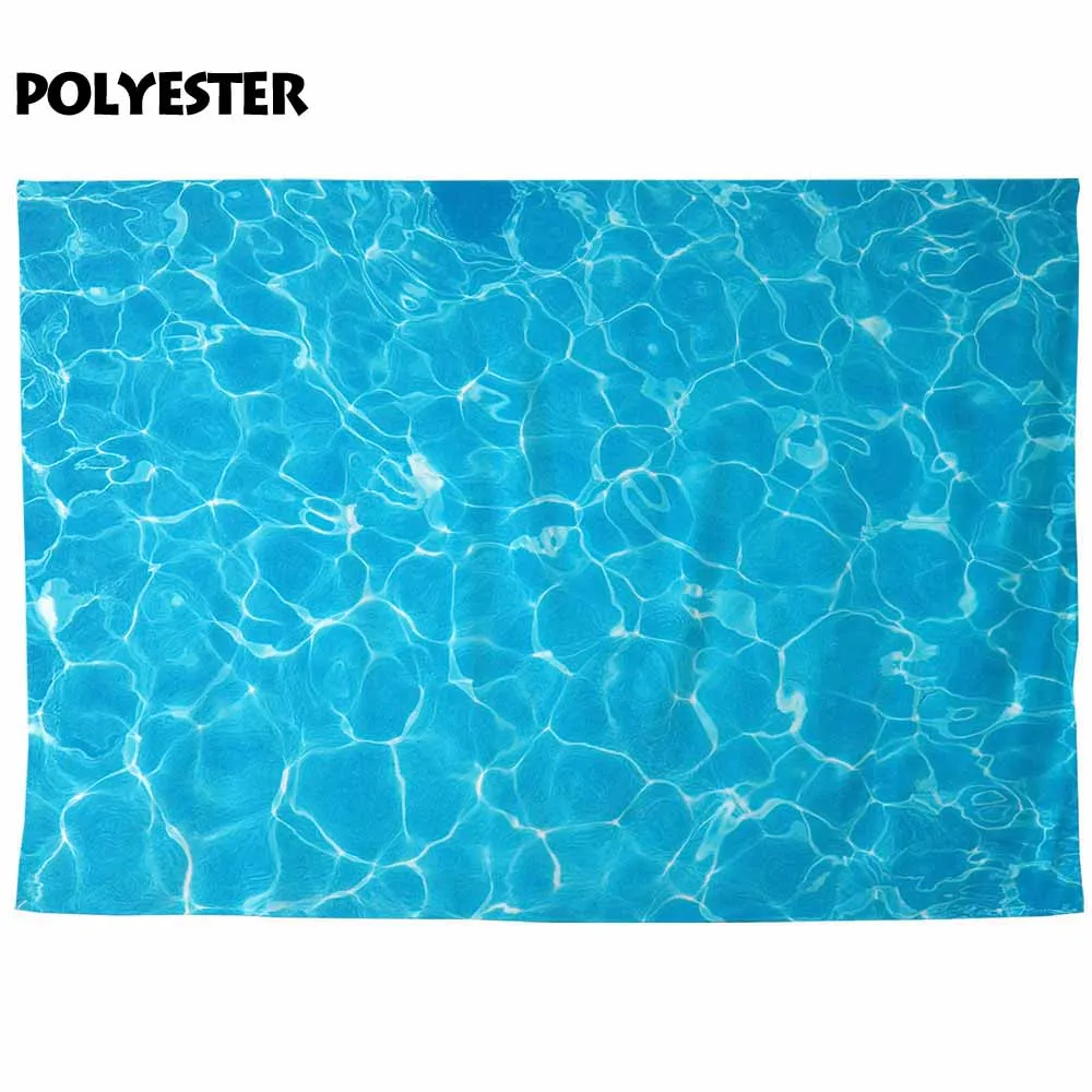 Allenjoy Backgrounds for Photography Studio Sea Blue Rippling Pool Water Summer Hot Backdrop Professional Newborn Photocall