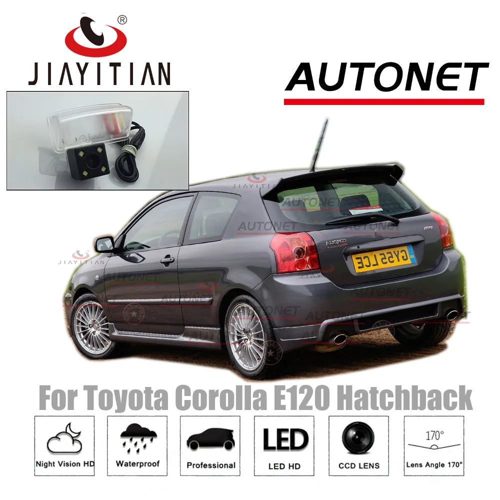 JiaYiTian rear camera For Toyota Corolla E120 Hatch 2003 2004 2005 2006 Reverse camera CCD Night Vision license plate camera