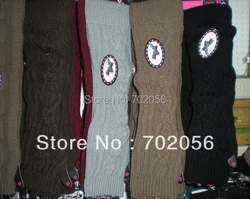 2015 winter Knitted Arm Warmers Fingerless long Gloves 24 pairs/lot mixed colors #3415