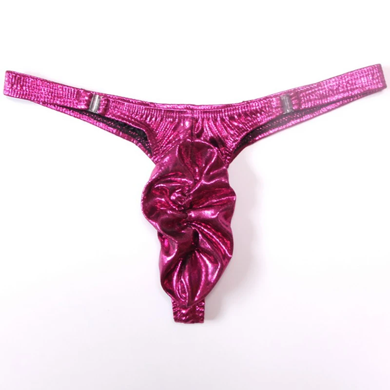 string homme Mens Lingerie Gay Jockstrap Tanga Thong Men Shiny Ruched Pouch Panties G-string Thong Bikini Underwear for Men