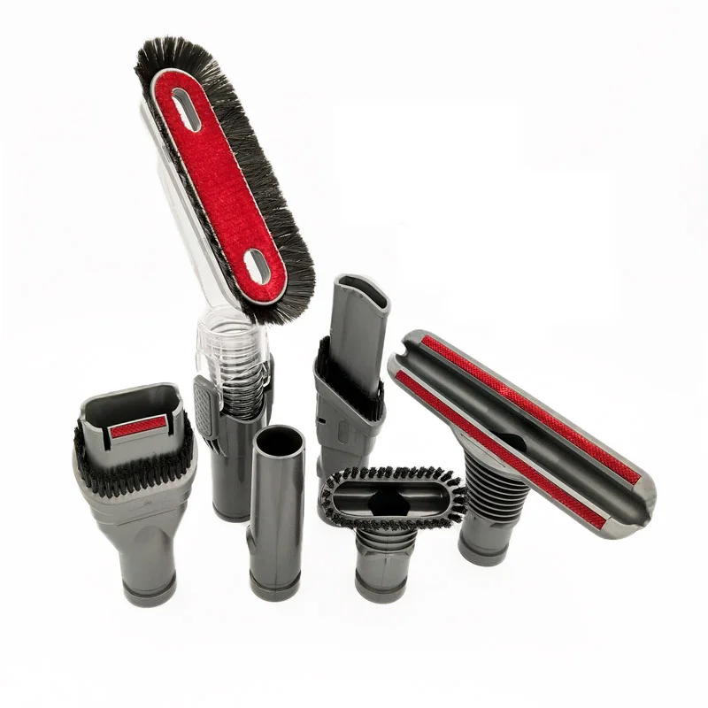 6 قطعة/الوحدة الأسود البلاستيك المنزل تنظيف فرشاة أداة مرفق كيت تنظيف أداة ل دايسون فراغ نظافة الغبار فرشاة قطع الغيار