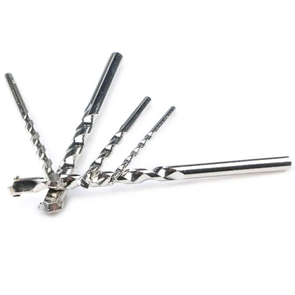 5pcs Drill Bit Tool Set Nickel Plating Round Shank Impact For Wall Cement Alloy Concrete Marble 4mm 5mm 6mm 8mm 10mm