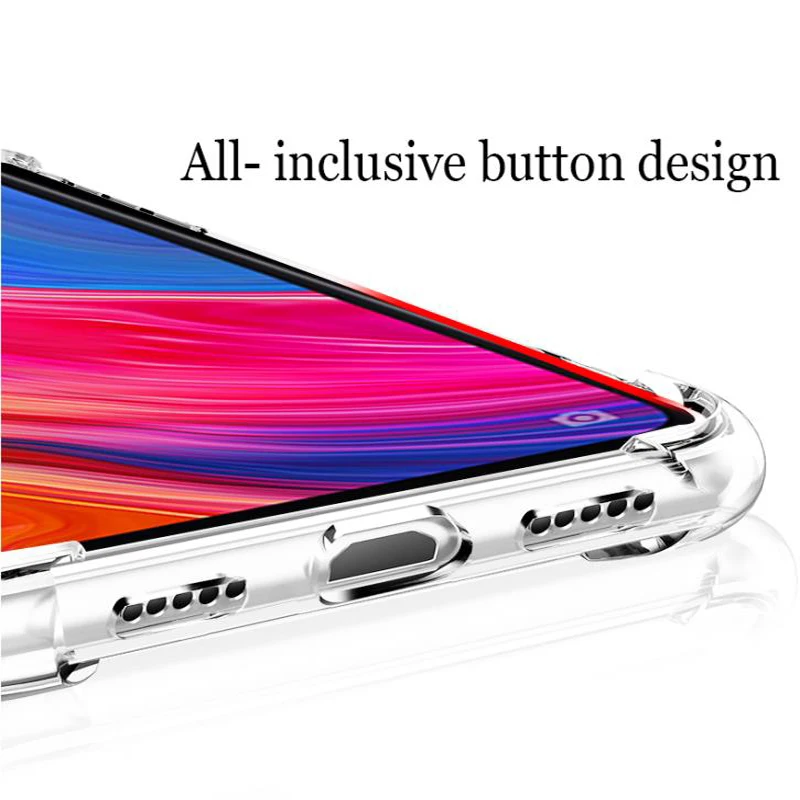 For Huawei Mate 8 Air Cushion Case Clear Crystal Soft Silicone TPU Shockproof Full Protection Phone Cover For Huawei Mate8  Case