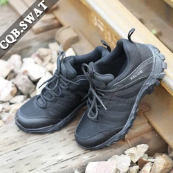 CQB.SWAT 2018 Summer Tactical Shoes Low Army Boots Breathable Wearable and Combat Shoes black and desert style summer lace-up