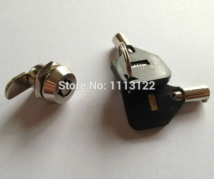 Small Tubular Cam Locks M12-10 Mini Tubular key Cam Locks for attendance machine Small Cam Lock with Plastic Cover Key 1 Pc