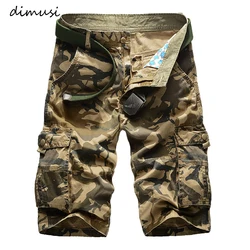 DIMUSI Mens Military Cargo Shorts New Mens Army Camouflage Tactical Shorts Men Cotton Loose Work Casual Shorts Plus Size 42