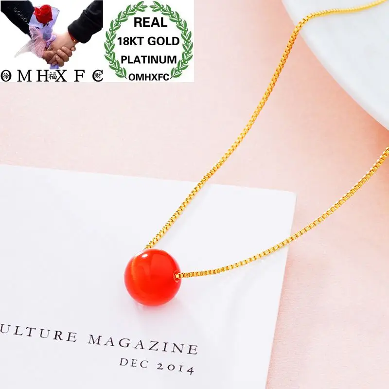 MHXFC Wholesale European Fashion Female Party Wedding Gift Amethyst Agate Black Green Bead Real 18KT Gold Pendant Necklace NL131