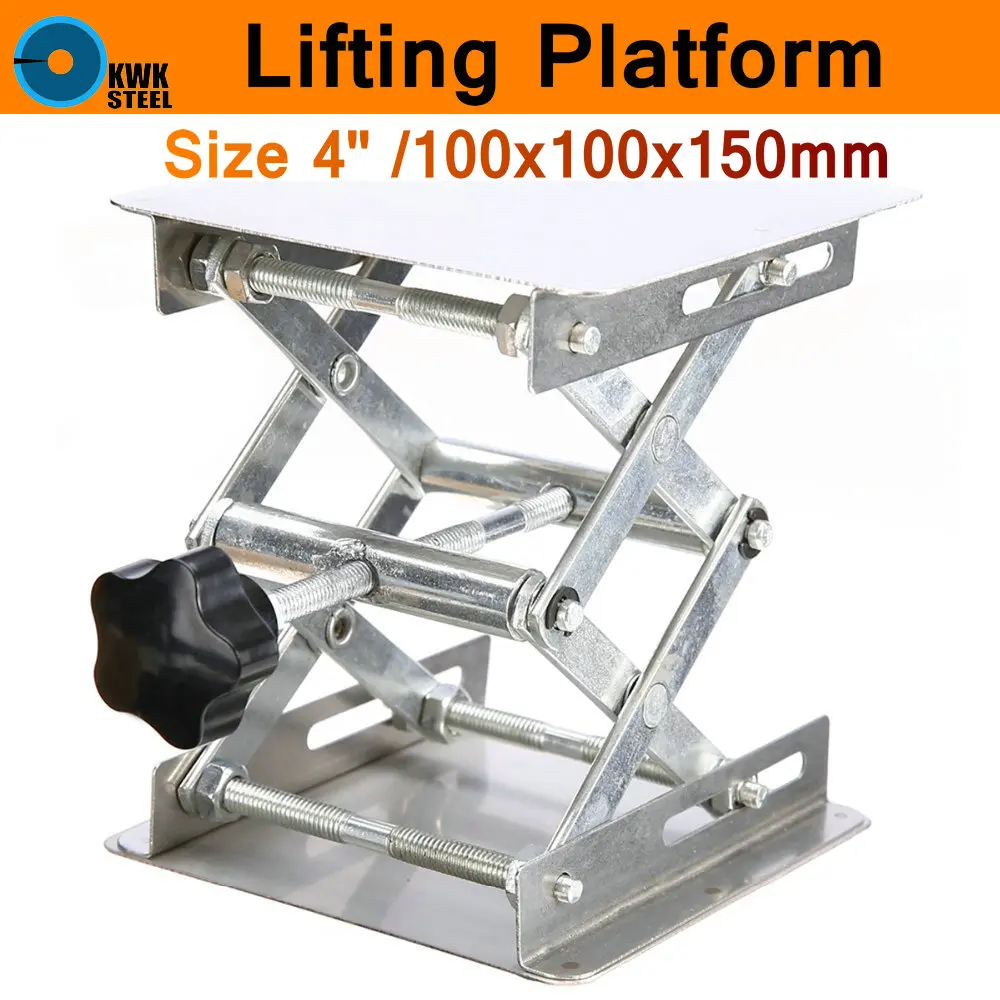 Lifting Platform Adjustable Laboratory Lift Stainless Steel Lab Stand Table Scissor Lifter Mini Hand Elevator 4