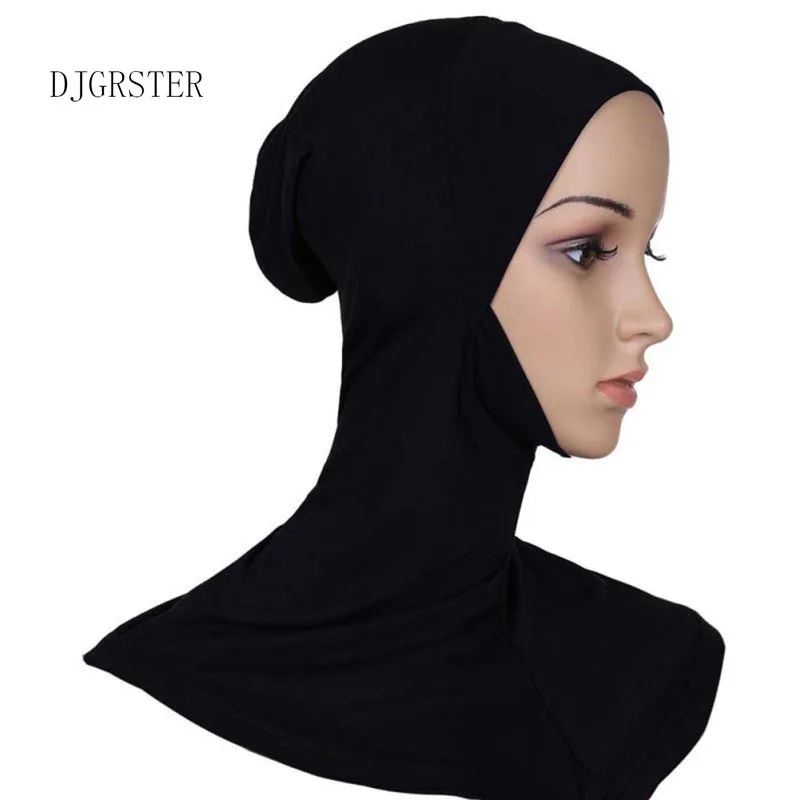 DJGRSTER-Hijab intérieur de sport musulman doux et extensible, casquettes islamiques, sous-écharpe, chapeaux croisés, style classique, vêtements de