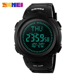 SKMEI Outdoor Chronograph Compass Watch Men Multifunction Waterproof LED Electronic Digital Sports Watches Fashion Wristwatches