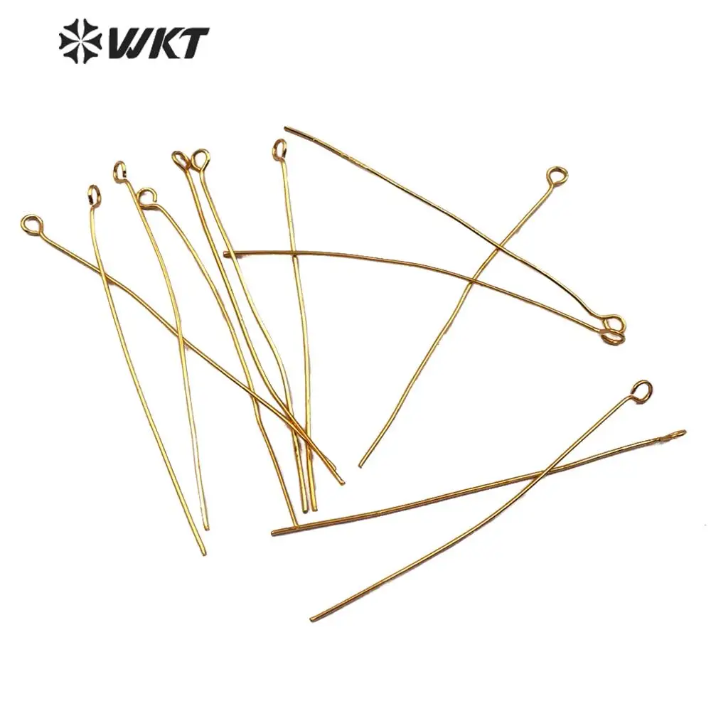 JFE25 New Arrival High Quality 100 Raw Brass Head Pin, Findings (45mm ＆ 60mm) Earring Making Findings