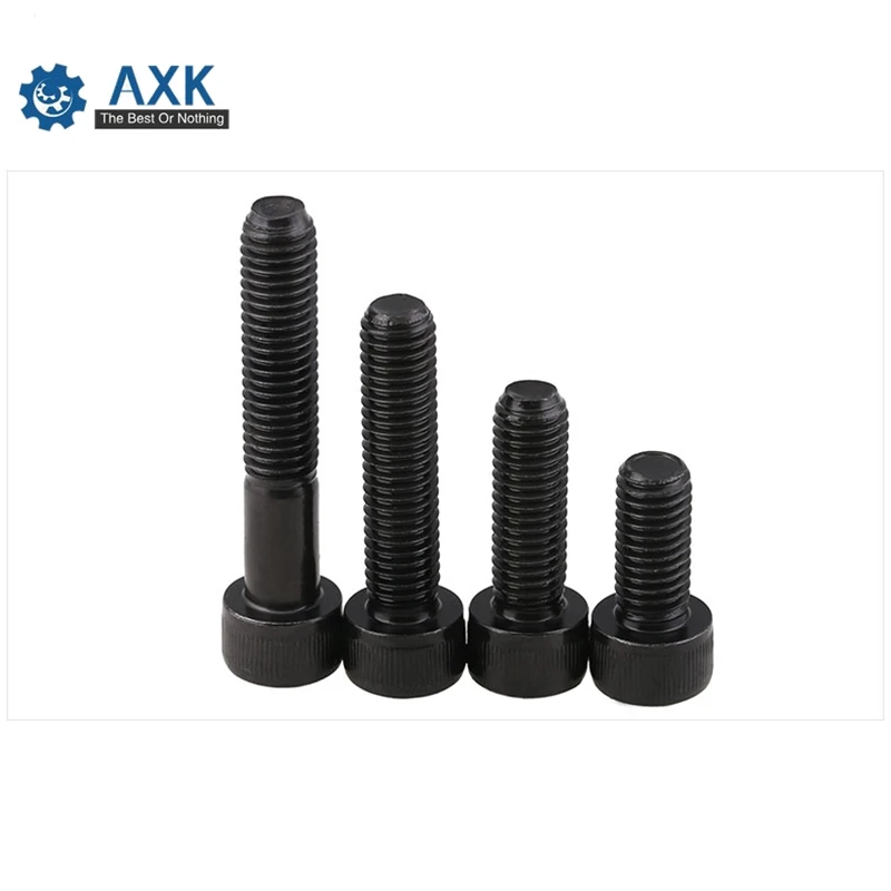 DIN912 Metric Thread Screws M2 M2.5 M3 M4 M5 M6 M8 Black Grade 12.9 Alloy Steel Hex Socket Head Cap Screw Bolts 3 4 5 6 8 10 MM