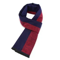 Men Scarf Autumn Winter Vintage Soft Striped Scarf Men's Imitation Cashmere Scarf High Quality Brand Business Casual Scarfs