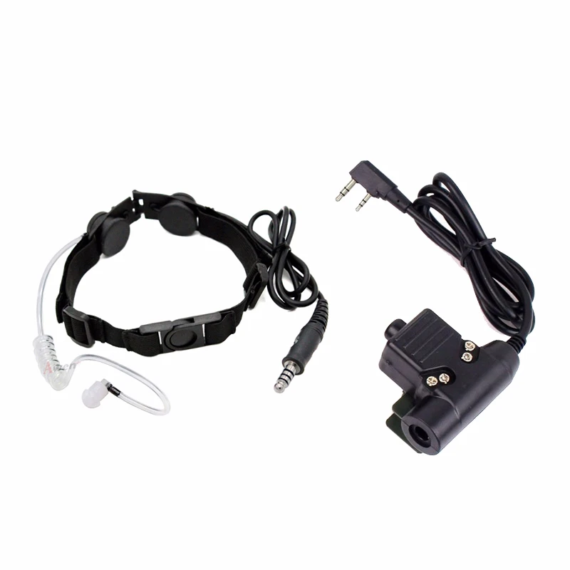 Z DulThroat Mic Z003 Air Tube Casque avec U94 PTT pour Radio Bidirectionnelle BaoFeng UV-5R UV-5X UV-82 TYT TH-UV8000D Retevis H777