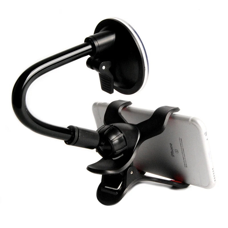 110mm Strong Car Phone Holder Flexible Tube 360 Rotatable Car Phone Holder Windshield Dashboard Car Holder Stand Mount Display