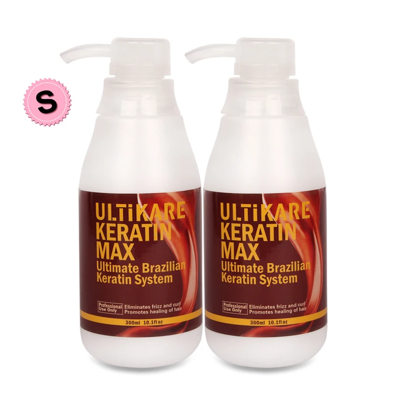 

Brazilian Keratin Treatment At Home 8% Formalin 2pcs 300ml a Lot Smoothing System For Straighten & Repair Hair Free Shipping