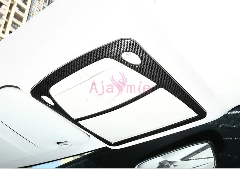 Interior Reading Lamp Cover Light Overlay Carbon Fiber Color Chrome Car Styling 2014-2017 For Nissan X-trail Accessories