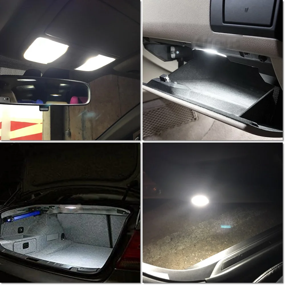 11pcs LED lamp Interior Dome map lights kit For 2000 2001 2002 2003 2004 2005 -2017 Fiat Doblo Map Dome Trunk license plate lamp