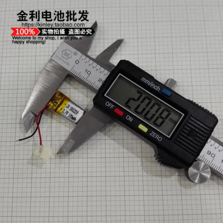 Genuine mail-Auriculares Bluetooth de 100mah, batería de polímero de litio de 3,7 V, recargables, 051220