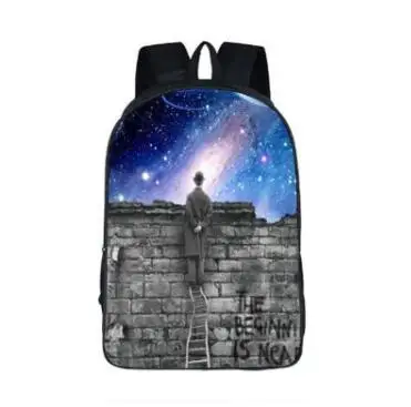 Galaxy Backpack for Teenage Girls Boys Universe Space Children School Bags mochila feminina Wolf Book Bag Women Men Leisure bag