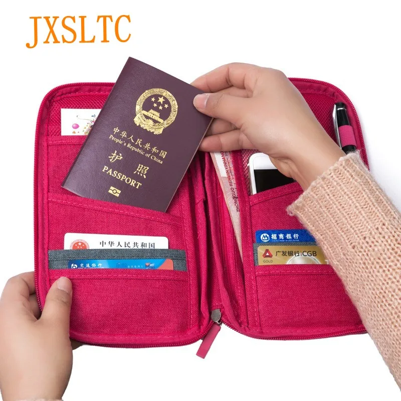 Travel Wallet Passport Credit Card Holder Organizer Cash Holder Document Bag Multifunction Purse Travel Pack Clutch Storage Bag