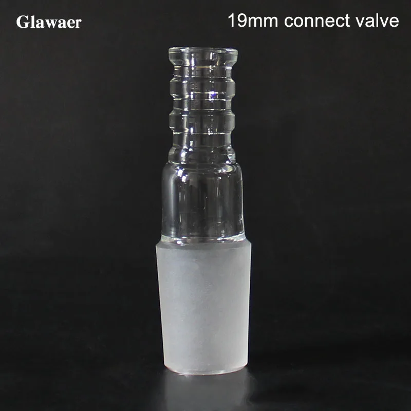 1pcs glass hookah shisha 14mm or 19mm spiral shape contact valve bent type connect valve release vapor valve hookah accessories