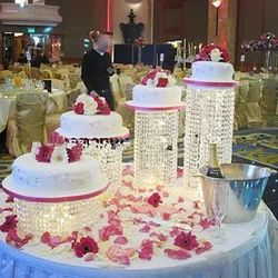 4pcs/Lot centerpiece Wedding Cake Display Birthday decoration Crystal Acrylic cake stand