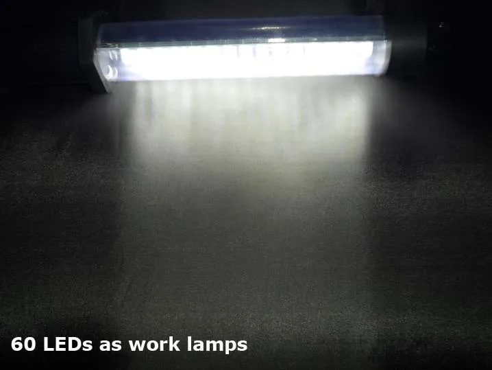 Cordless Led Work Lamp Rechargable Battery Cordless 60 LED Inspection Light Led Work Light for Camp Car Emergency