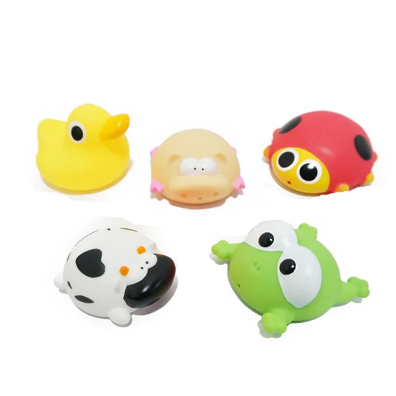 1 PCS Lovely Bath Toys in the Bathroom for Children Water Spray Animal Soft Rubber Toys Duck Green Frog toy for Children Gift