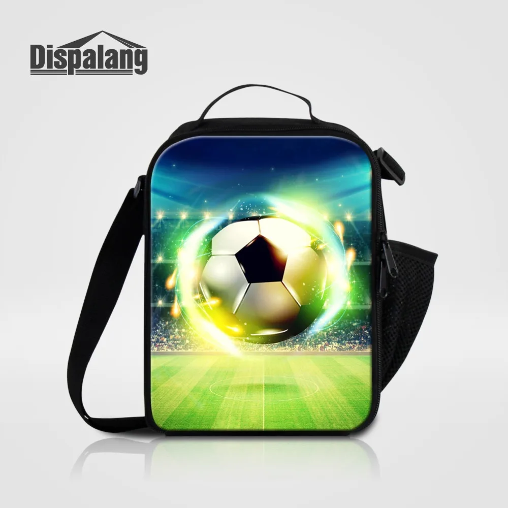 

Custom Football Basketball Pattern Thermal Cooler Lunch Bag Men Portable Picnic Food Storage Boys Small Lunchbox For School Gift