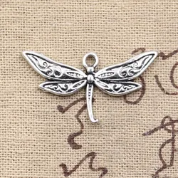 12pcs Charms Dragonfly 31x18mm Tibetan Silver Color Pendant Findings Accessories DIY Vintage Choker Handmade Jewelry