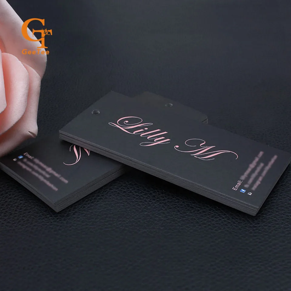 custom logo brand paper price hang tag,personality shop name printing shopping luggage paper labels tags, packaging swing tags image 4