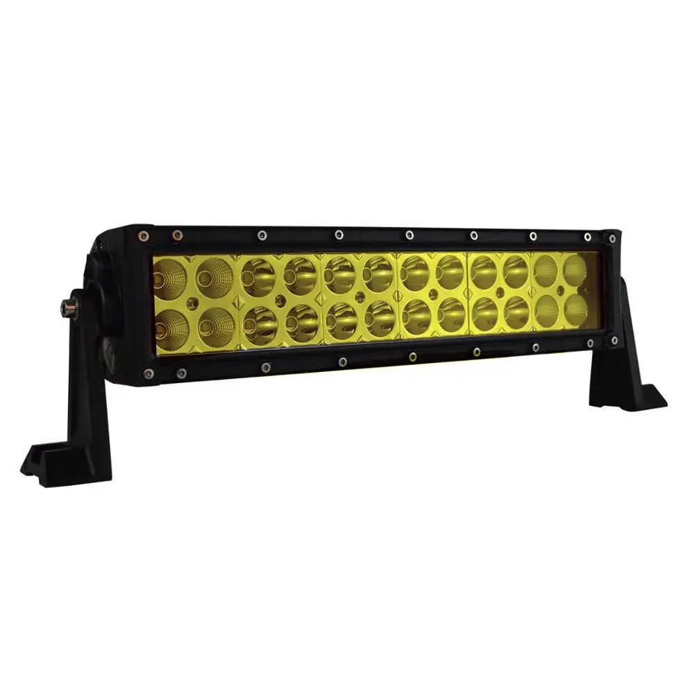 12 Inch Yellow Led 4x4 Offroad Light Bar For Off Road 4WD Trucks SUV ATV Trailer Combo Beams Amber Work Driving Lights Fog Lamp