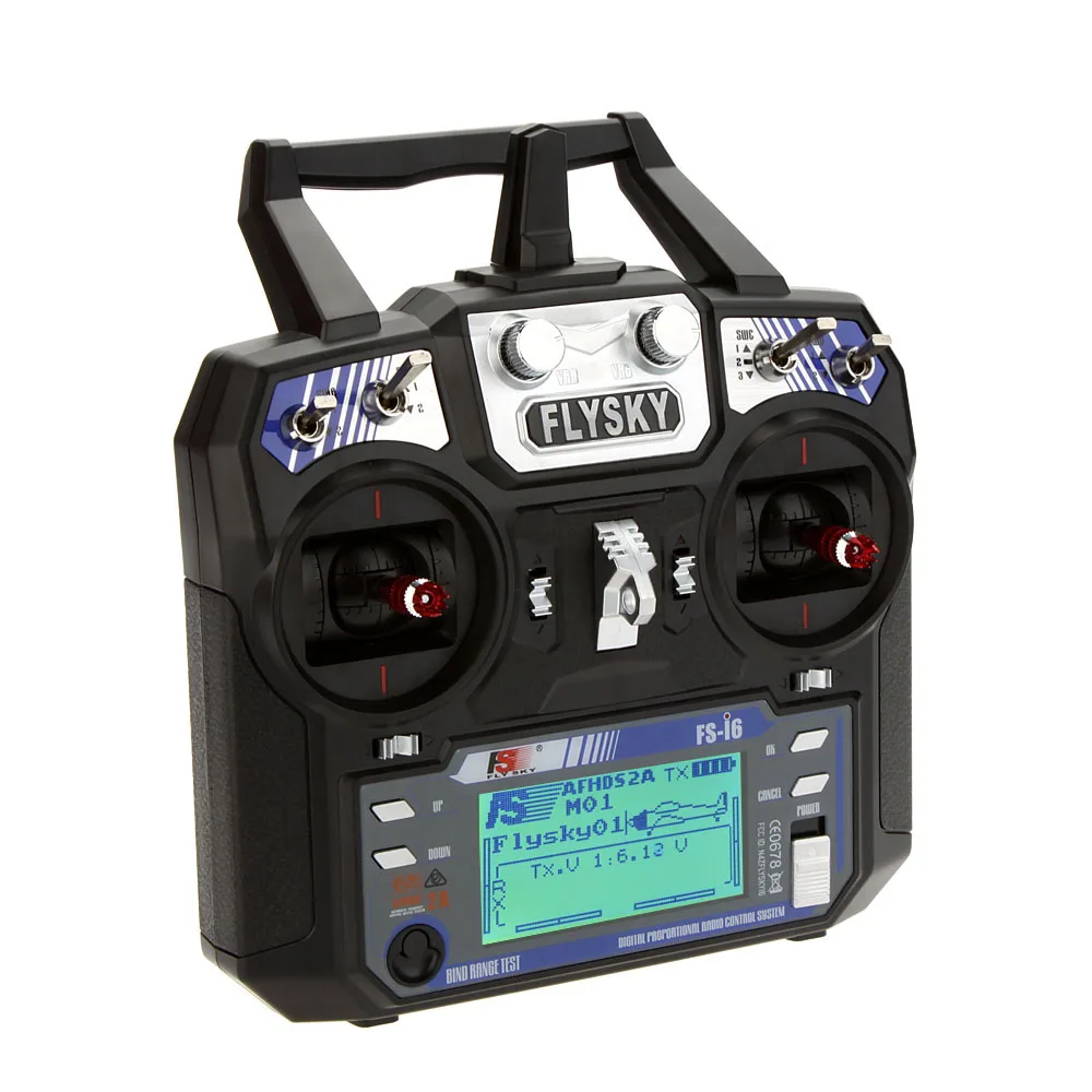 Transmisor de sistema de radio Flysky FS-i6 AFHDS 2A 2,4 GHz 6CH para planeador de helicóptero RC con receptor de FS-iA6 modo 2