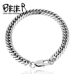 Hot Curb Cuban Snail Bracelet Stainless Steel For Mens Womens Jewelry Gift 7/9/11mm Width BR-C001