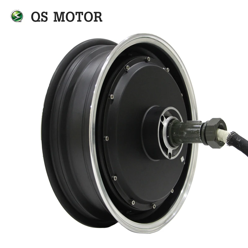 

QS Motor High Power Single Shaft 12x3.5inch 5KW 5000W V4 Electric Scooter Hub Motor With High Speed