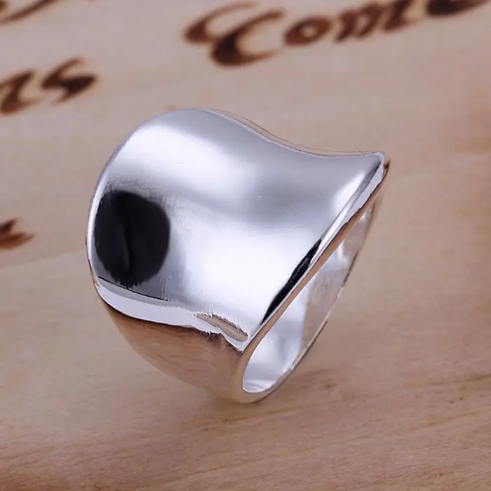 925 jewelry silver plated  Ring Fine Fashion Thumb Ring Women&Men Gift Silver Jewelry Finger Rings SMTR052