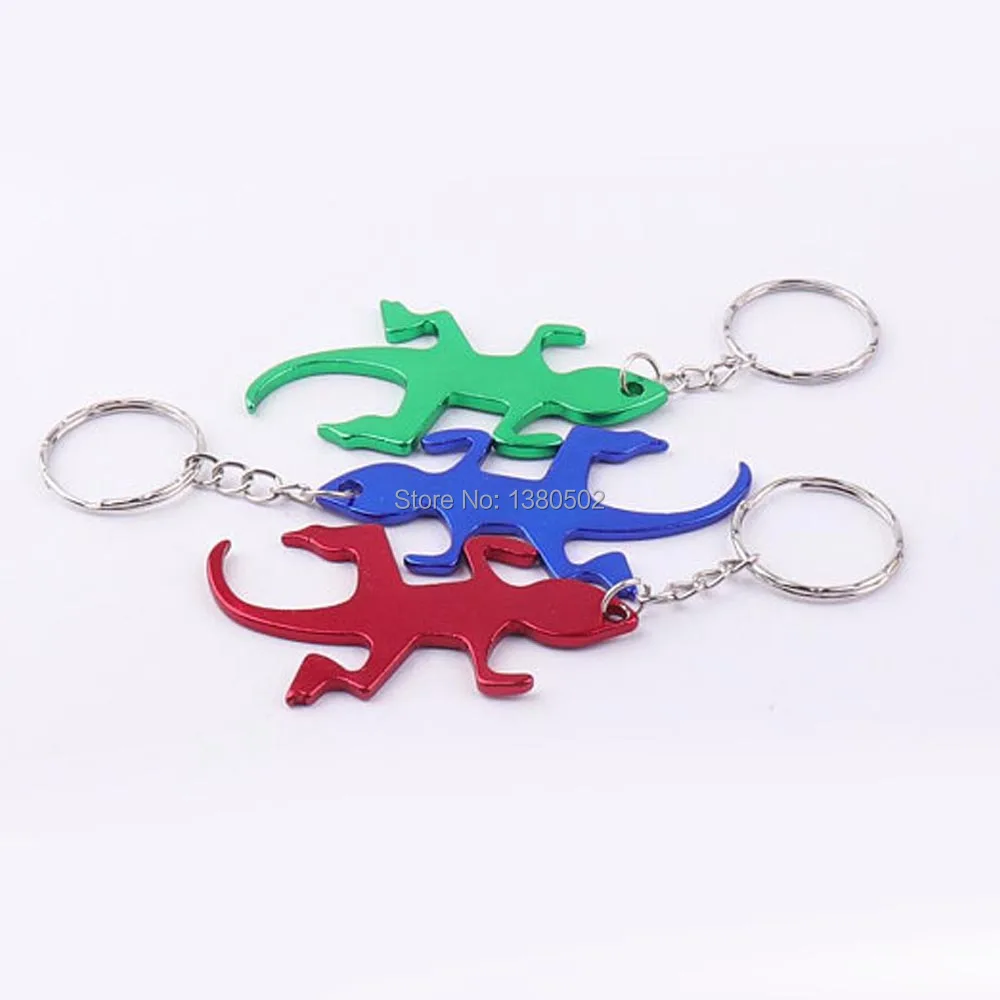 5pcs/lot Portable Aluminum Alloy gecko shape Beer Wine Bottle Opener Kitchen tool