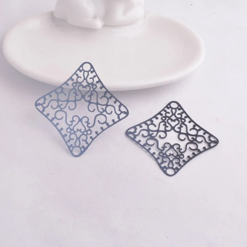 30 Stück AB3027 46*52mm Quadratische Charms Filigrane Hohle Verbindungsstücke DIY Schmuckteile – Detail 9