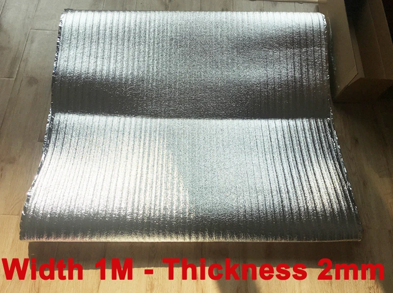 Filme reflexivo da folha de alumínio da espessura do filme 2mm para o aquecimento do assoalho 4 isolação quadrada do medidor 0.5m x 8 medidores