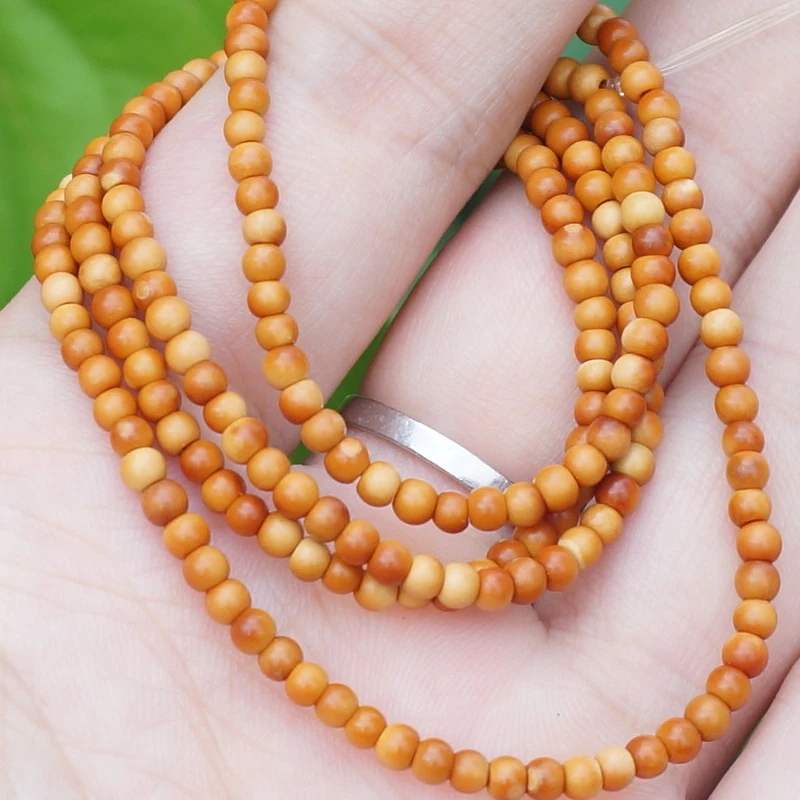 

3mm 4mm * 216 * Natural Olive Kernel Beads / Olive Nucleus / Japa Beads Mala Prayer Bracelet Necklace Loose bead round beads