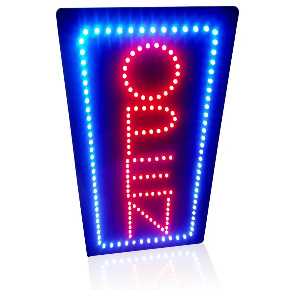 Pretty Cool Handmade Neon Open Sign Animated Motion Led Board Red Blue Static Flashing with ON/OFF for Holiday Beauty