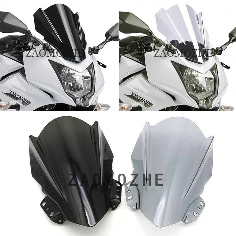 

For kawasaki ninja 250LS 250 SL 2015 2016 2017 Motorcycle ABS plastic Windshield WindScreen Double Bubble