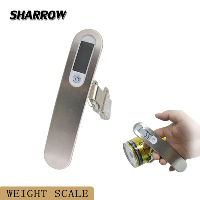 

1pc Weight Measure Tool Max 50kg Stainless Steel Luggage Scale Outdoor Sports Shooting Bow Accessories Weighing Device