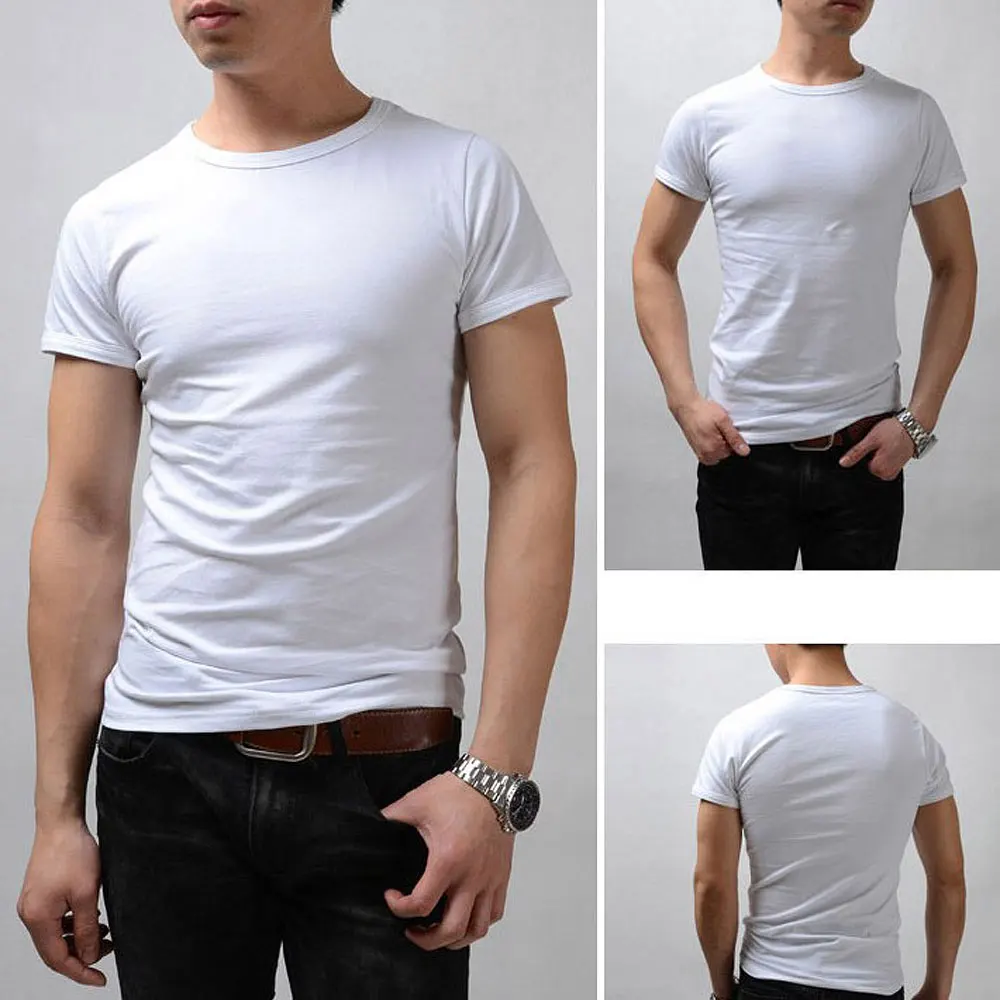 Men\'s T-shirts Stretch Cotton Tees Man Causal T Shirt Male Clothing Fashion Undershirts O-neck Active Short Tshirts Promotion