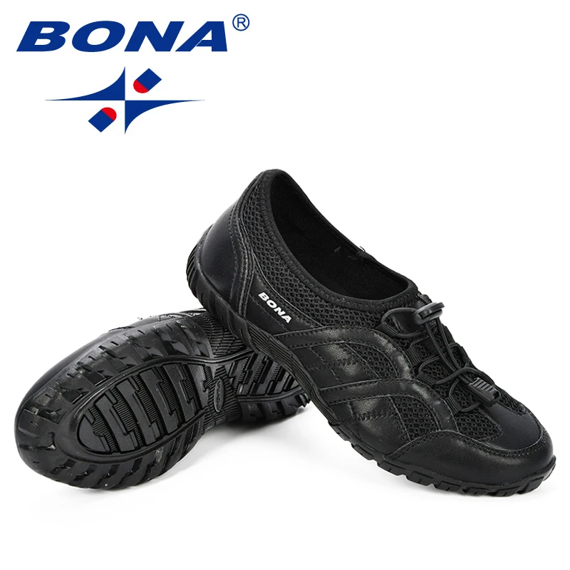 BONA New Outdoors Adults Trainers Running Shoes Woman Mesh Footwear Sport Athletic Breathable Female Sneakers 2019 Spring Autumn