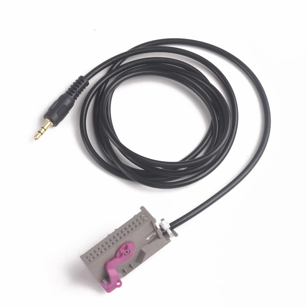 Car 3.5mm 32pin Audio Music AUX Cable Navigation Input RNSE RNS-E Adapter For Audi A3 A4 A6 A8 TT