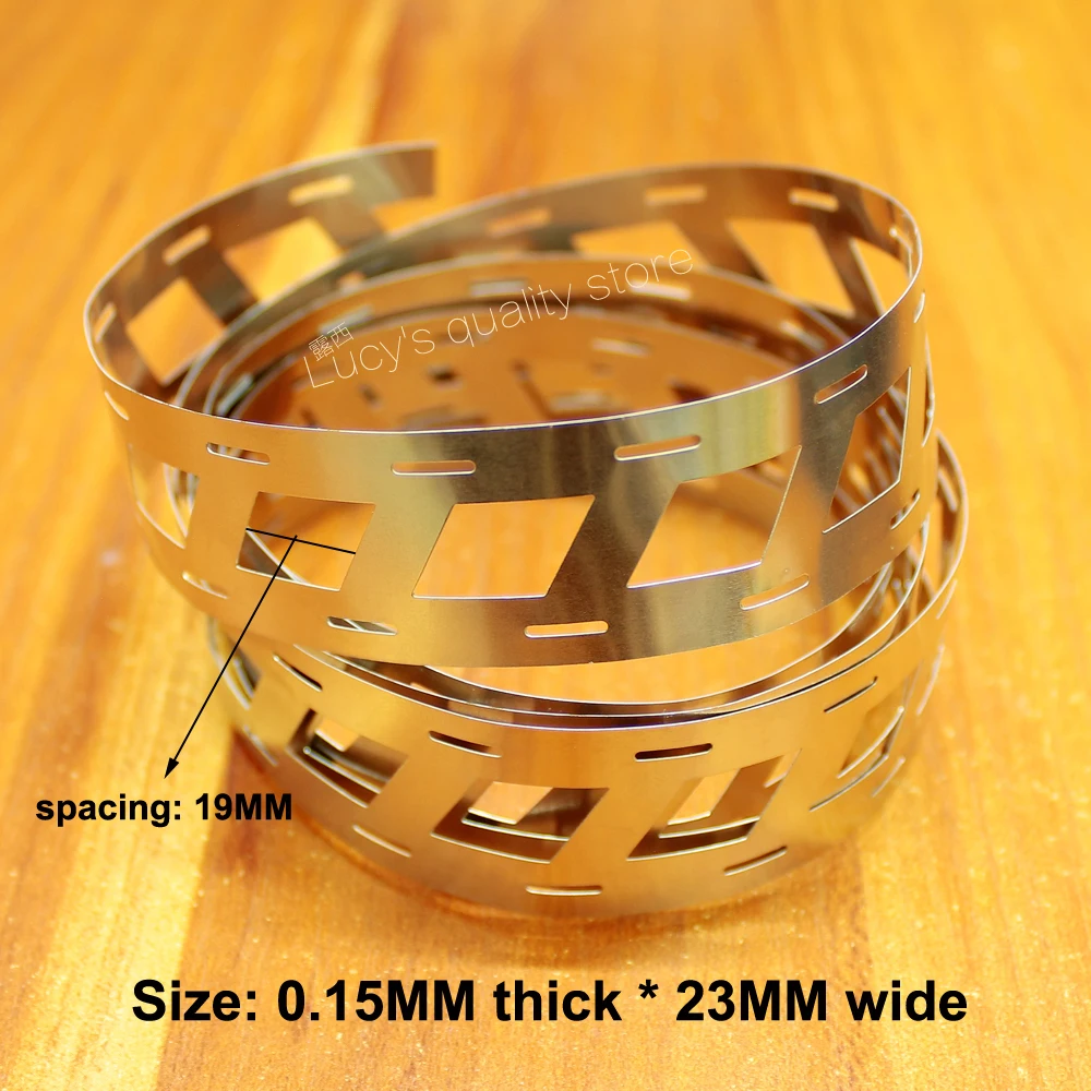 1 متر 18650 الطاقة ليثيوم أيون البطارية دون قوس النيكل مطلي النيكل لوحة 0.15 سمك * 23 ملليمتر واسعة اللكم 20 سلسلة